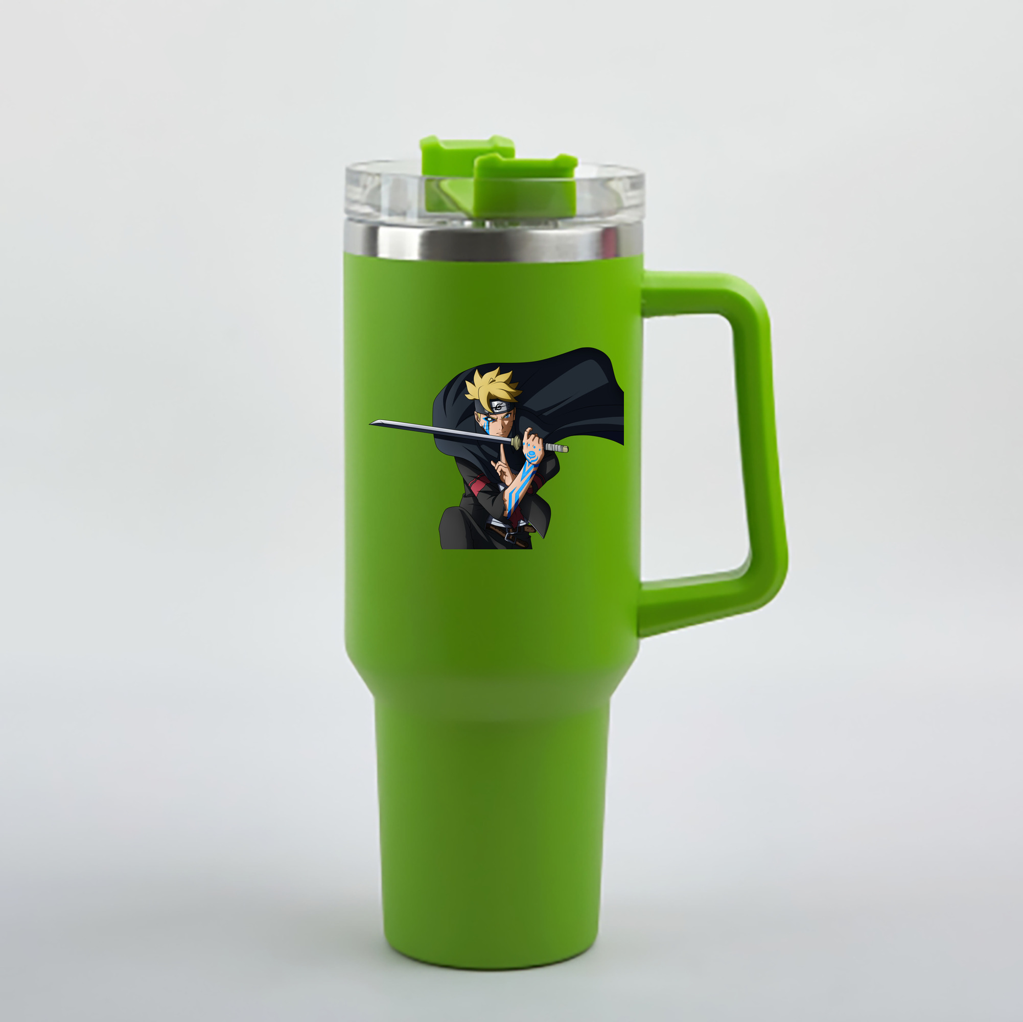 （画像用） NARUTO -ナルト- うずまき ボルト Uzumaki Boruto 1200mL車用タンブラー - クリスタルステッカー（プラスチックストロー付き）